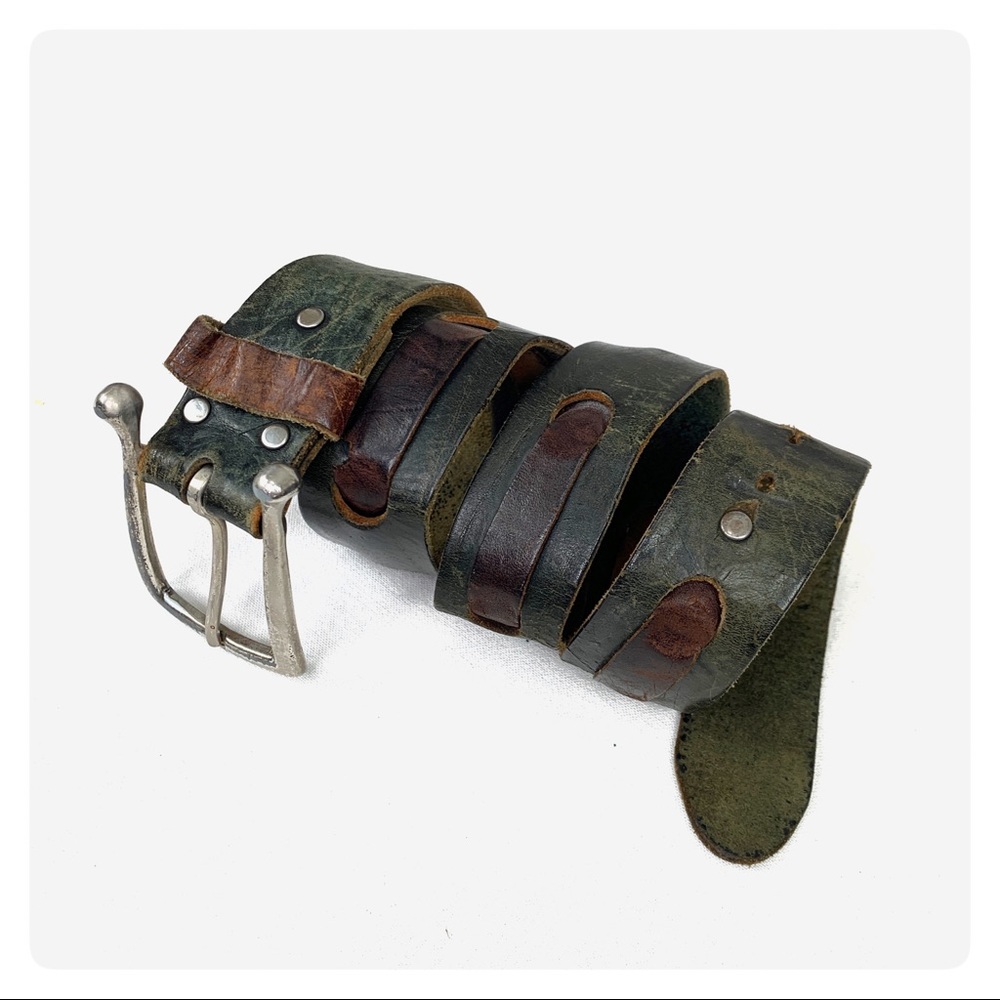 VTG Leather Belt  Waist 37 -  41  XL - XXL  258RE